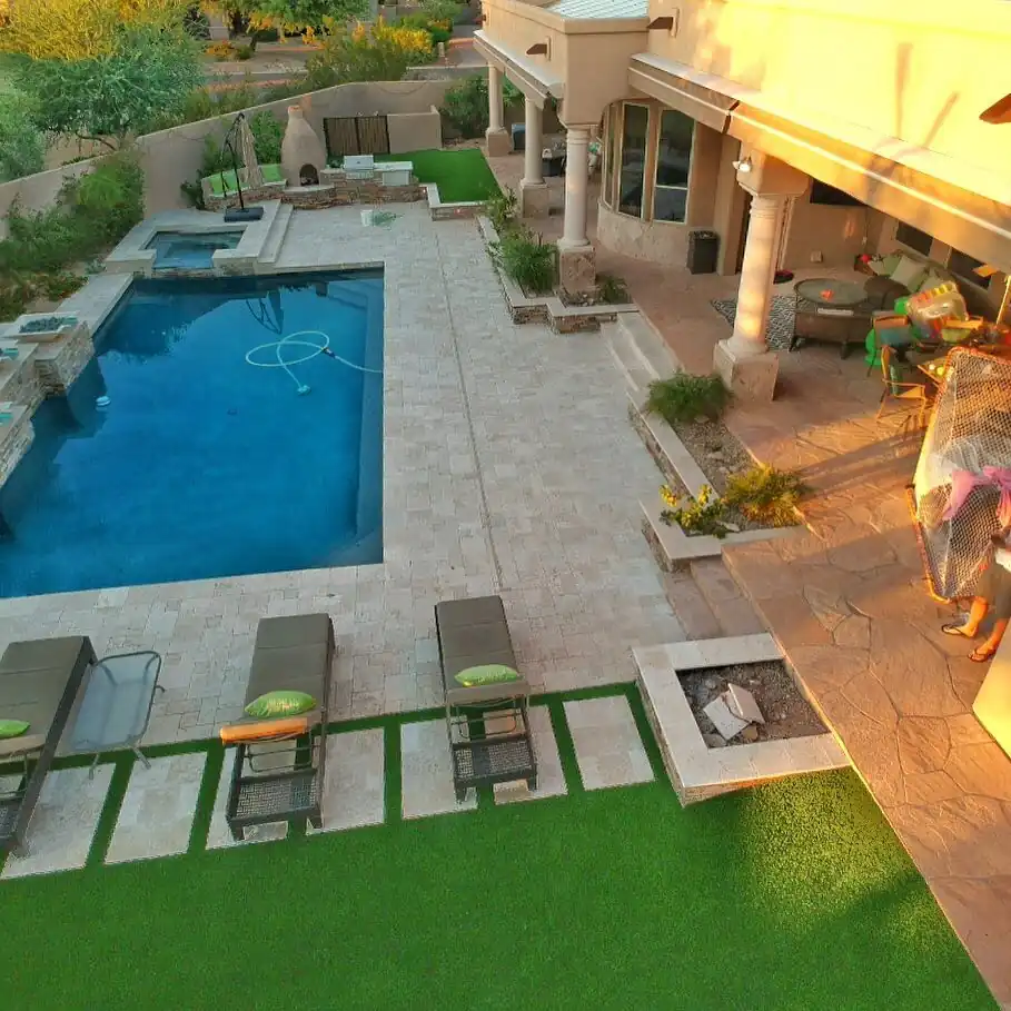 paradise greens artificial grass with pools