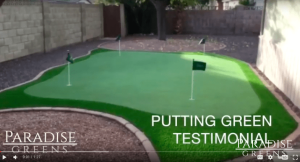 custom putting green customer testimonial