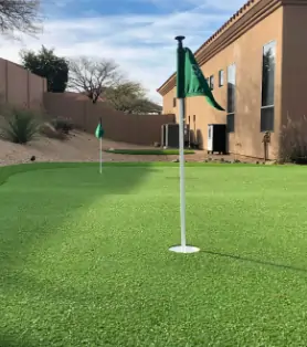 residential backyard putting green