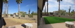 synthetic grass backyard