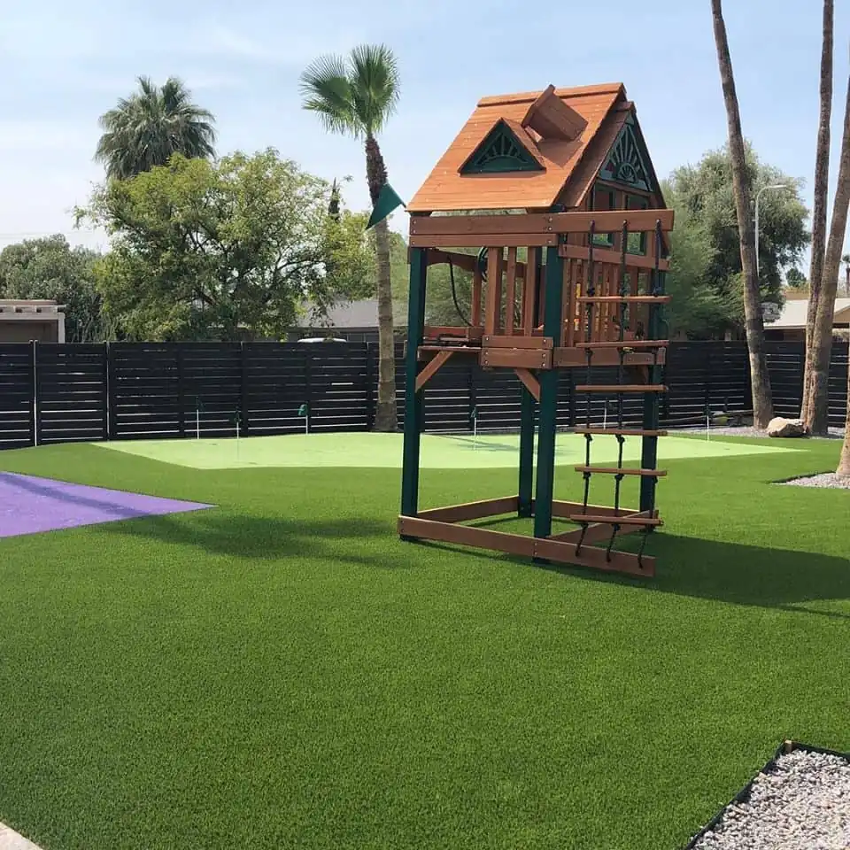 backyard playground artificial grass