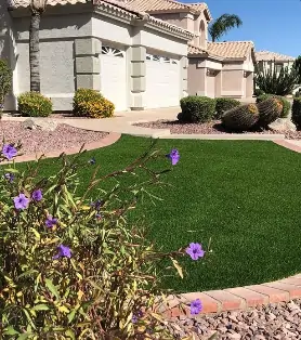 residential artificial grass lawn