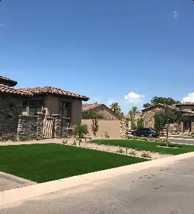 residential artificial grass lawn