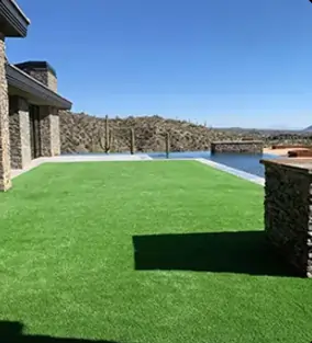 residential artificial grass lawn